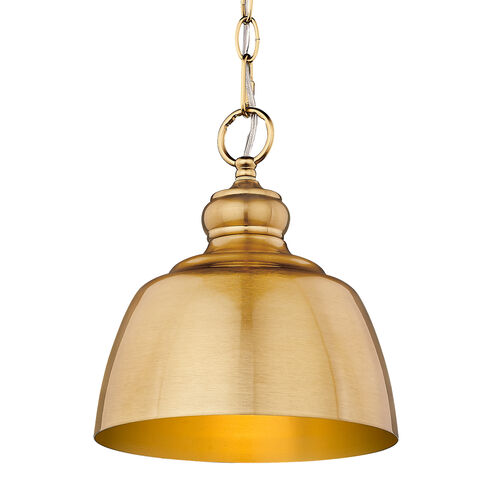 Holmes 1 Light 9 inch Modern Brushed Gold Mini Pendant Ceiling Light